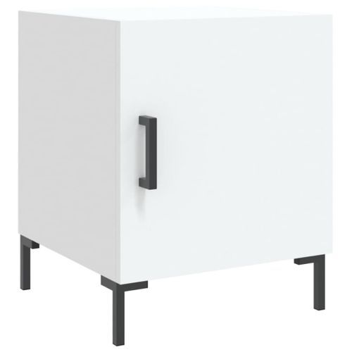 Tables de chevet 2 pcs blanc 40x40x50 cm bois d’ingénierie - Photo n°3; ?>