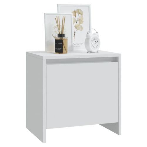 Tables de chevet 2 pcs Blanc 45x34x44,5 cm - Photo n°2; ?>