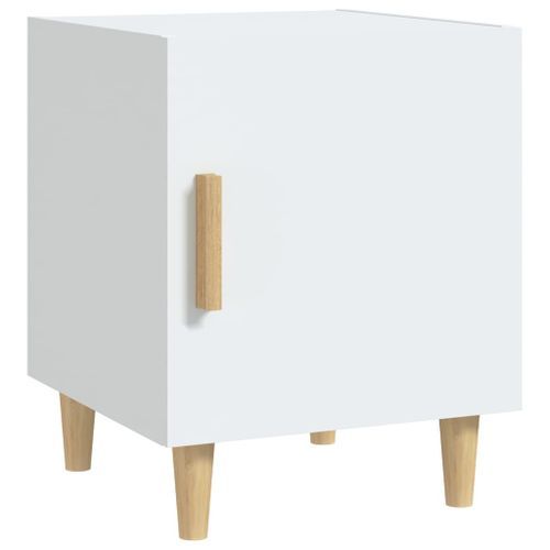 Tables de chevet 2 pcs Blanc Bois d'ingénierie 2 - Photo n°3; ?>