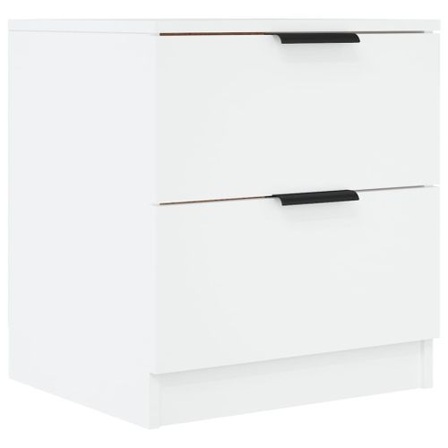 Tables de chevet 2 pcs Blanc Bois d'ingénierie - Photo n°3; ?>