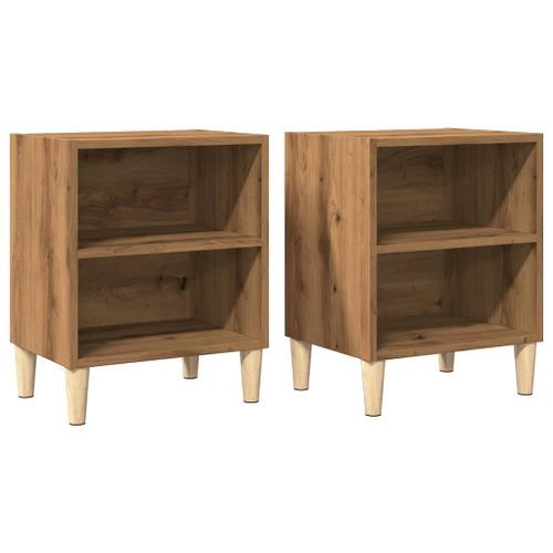 Tables de chevet 2 pcs chêne artisanal 40x30x50 cm - Photo n°2; ?>