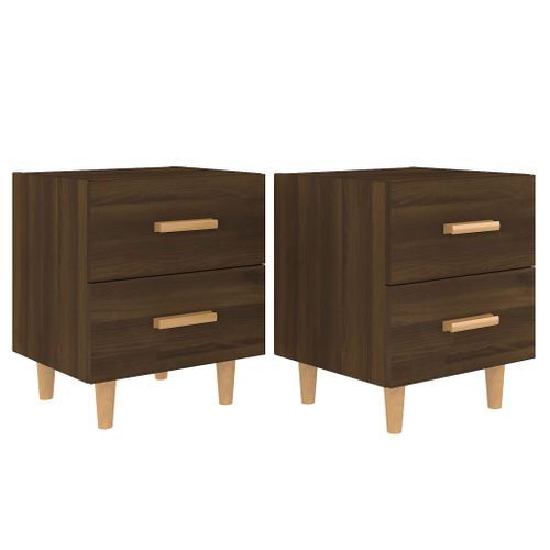 Tables de chevet 2 pcs Chêne marron 40x35x47,5 cm - Photo n°2; ?>