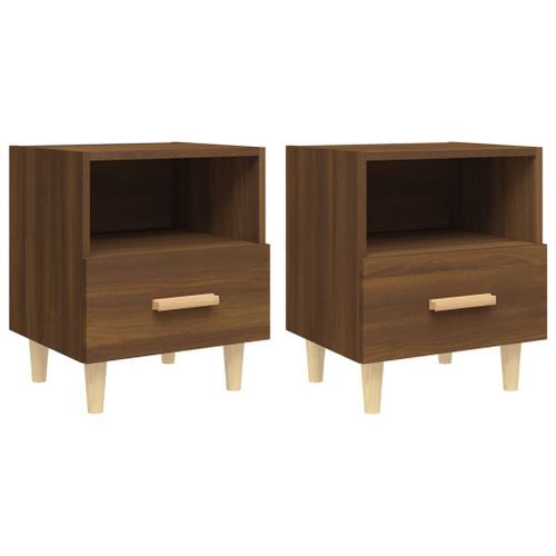 Tables de chevet 2 pcs Chêne marron 40x35x47 cm - Photo n°2; ?>