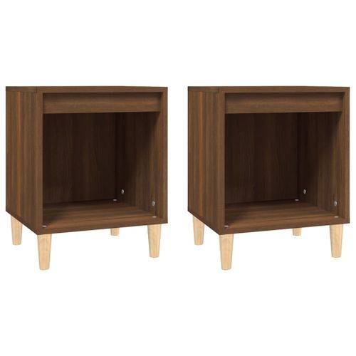 Tables de chevet 2 pcs Chêne marron 40x35x50 cm - Photo n°2; ?>