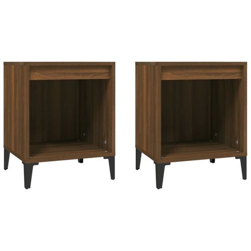 Tables de chevet 2 pcs Chêne marron 40x35x50 cm - Photo n°2; ?>