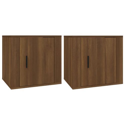 Tables de chevet 2 pcs Chêne marron 50x39x47 cm - Photo n°2; ?>