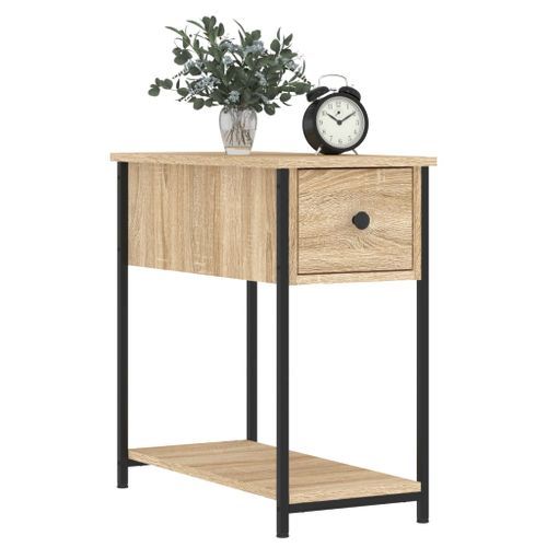 Tables de chevet 2 pcs chêne sonoma 30x60x60 cm bois ingénierie - Photo n°3; ?>