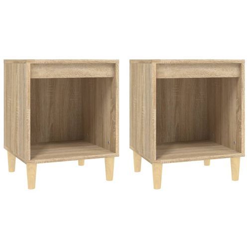 Tables de chevet 2 pcs Chêne sonoma 40x35x50 cm - Photo n°2; ?>