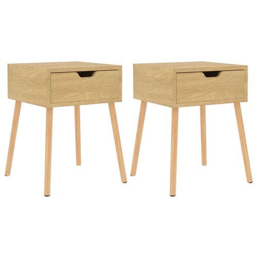 Tables de chevet 2 pcs Chêne sonoma 40x40x56 cm Bois ingénierie - Photo n°2; ?>