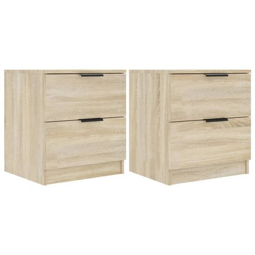 Tables de chevet 2 pcs Chêne Sonoma Bois d'ingénierie - Photo n°2; ?>