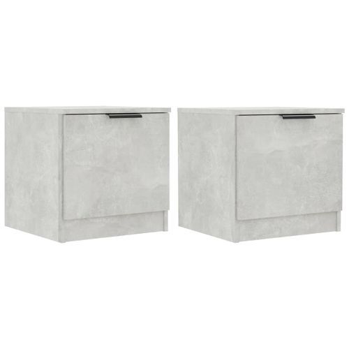 Tables de chevet 2 pcs Gris béton 40x39x40 cm - Photo n°2; ?>