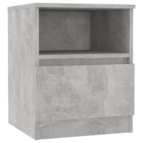 Tables de chevet 2 pcs Gris béton 40x40x50 cm 2 - Photo n°3; ?>