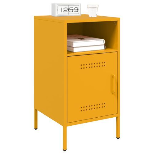 Tables de chevet 2 pcs jaune moutarde 36x39x68 cm - Photo n°3; ?>