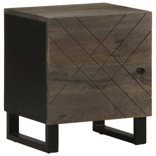 Tables de chevet 2 pcs noir 40x33x46 cm bois de manguier solide - Photo n°2; ?>