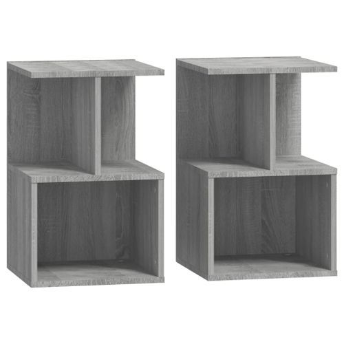 Tables de chevet 2 pcs Sonoma gris 35x35x55 cm Bois ingénierie - Photo n°2; ?>