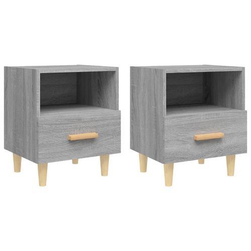 Tables de chevet 2 pcs Sonoma gris 40x35x47 cm - Photo n°2; ?>