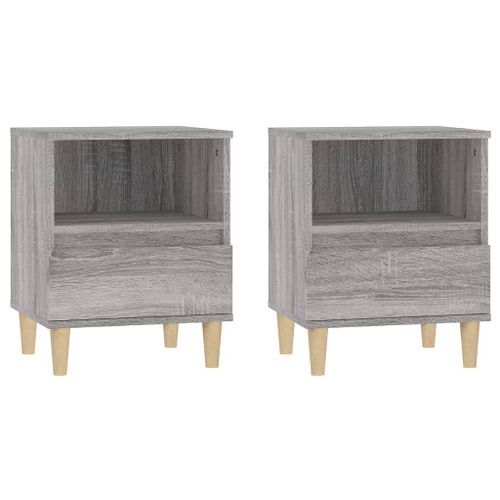 Tables de chevet 2 pcs Sonoma gris 40x35x50 cm - Photo n°2; ?>