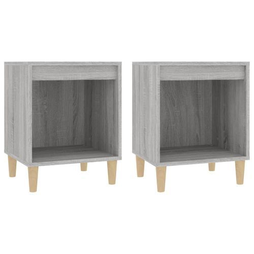 Tables de chevet 2 pcs Sonoma gris 40x35x50 cm - Photo n°2; ?>