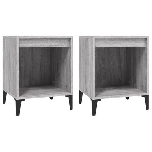 Tables de chevet 2 pcs Sonoma gris 40x35x50 cm - Photo n°2; ?>