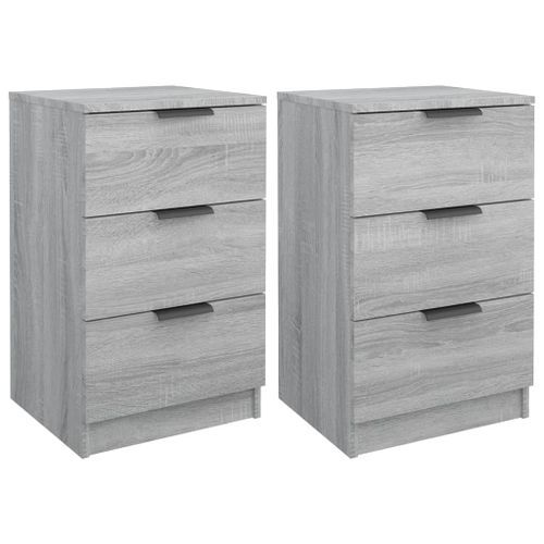 Tables de chevet 2 pcs Sonoma gris 40x36x65 cm - Photo n°2; ?>