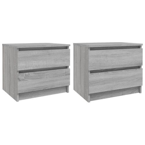 Tables de chevet 2 pcs Sonoma gris 50x39x43,5cm Bois ingénierie - Photo n°2; ?>