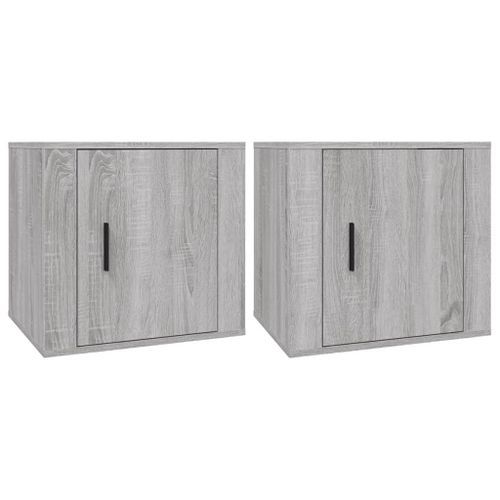 Tables de chevet 2 pcs Sonoma gris 50x39x47 cm - Photo n°2; ?>