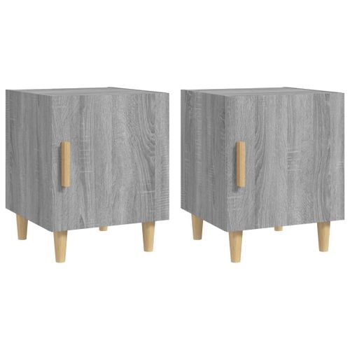 Tables de chevet 2 pcs Sonoma gris Bois d'ingénierie - Photo n°2; ?>