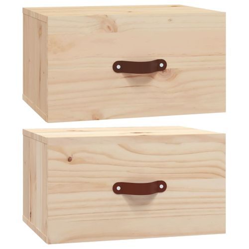 Tables de chevet murales 2 pcs 40x29,5x22 cm - Photo n°2; ?>