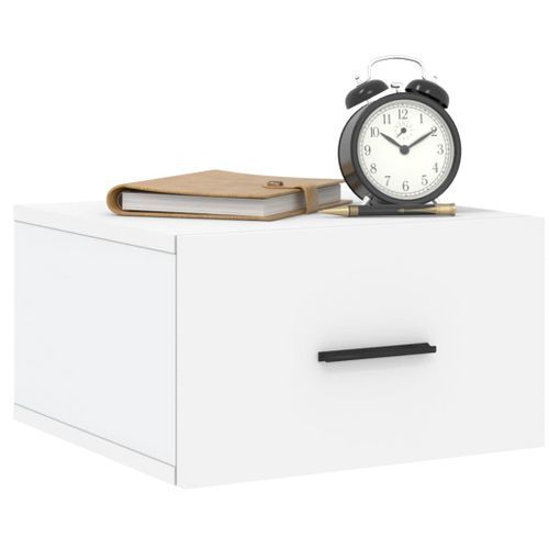 Tables de chevet murales 2 pcs blanc 35x35x20 cm - Photo n°3; ?>