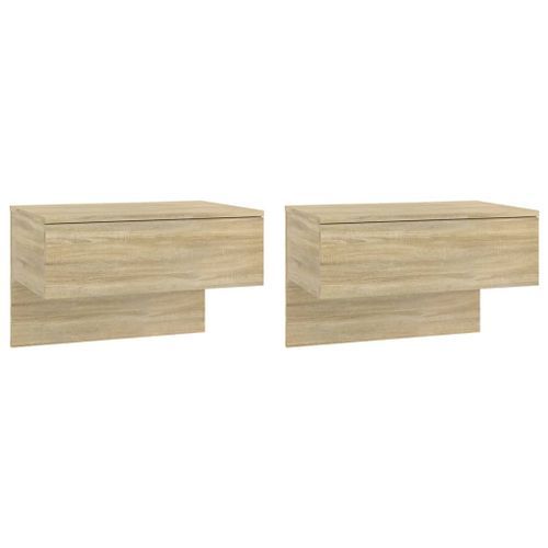 Tables de chevet murales 2 pcs Chêne sonoma - Photo n°2; ?>