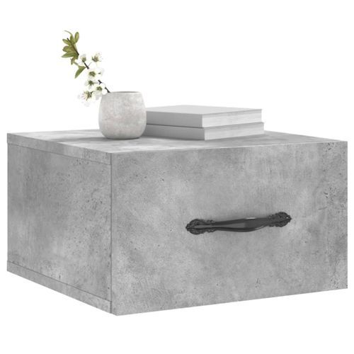 Tables de chevet murales 2 pcs gris béton 35x35x20 cm - Photo n°3; ?>