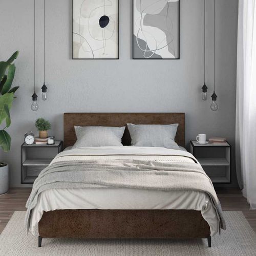 Tables de chevet murales 2 pcs sonoma gris 40x31x39,5 cm - Photo n°3; ?>