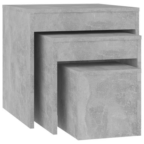 Tables gigognes 3 pcs Gris béton 2 - Photo n°3; ?>