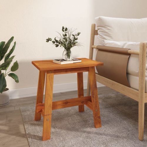 Tabouret 45x29x45 cm Rectangulaire Bois d'acacia solide - Photo n°3; ?>