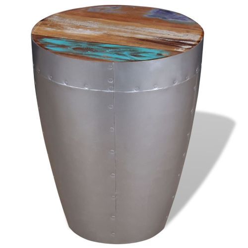 Tabouret aviateur Bois de récupération massif - Photo n°3; ?>