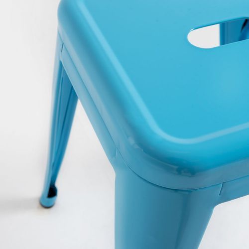 Tabouret bas industriel acier brillant Kontoir 45 cm - Photo n°2; ?>