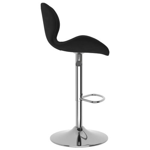 Tabouret de bar matelassé velours noir Toulipo - Photo n°3; ?>