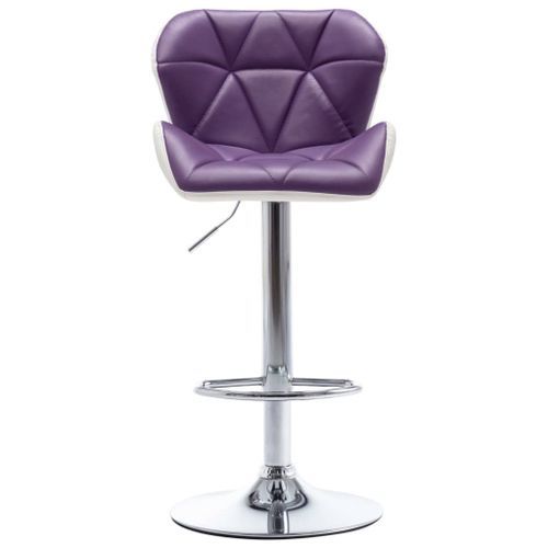 Tabouret de bar Violet Similicuir - Photo n°2; ?>