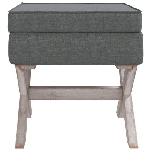 Tabouret de rangement Gris foncé 45x45x49 cm Tissu - Photo n°3; ?>