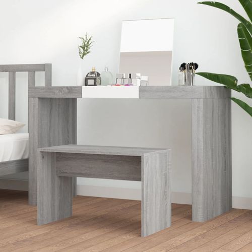 Tabouret de toilette Sonoma gris 70x35x45 cm Bois d'ingénierie - Photo n°3; ?>