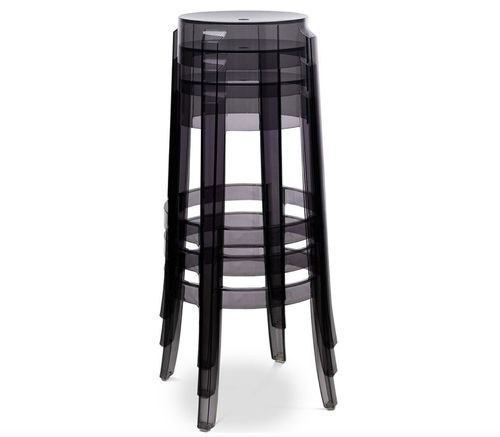 Tabouret design en polycarbonate transparent - Collection Louiva - Photo n°3; ?>