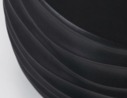Tabouret en céramique vague noir Arania - Lot de 2 - Photo n°2; ?>