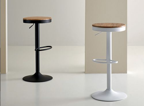 Tabouret industriel hauteur réglable et pivotant à 360° Baky - Photo n°2; ?>