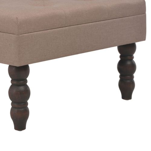 Tabouret Marron 60x60x36 cm Polyester - Photo n°3; ?>