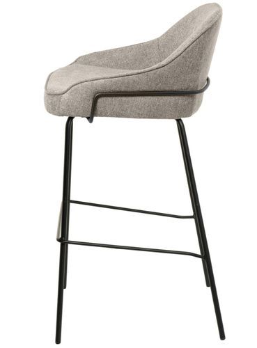 Tabouret moderne tissu avec pieds en métal noir Sharle - Photo n°3; ?>