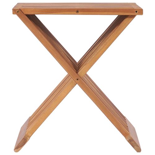 Tabouret pliable 40x32x45 cm Bois de teck solide - Photo n°2; ?>