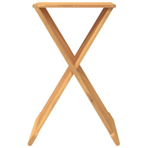 Tabouret pliant 40x32,5x70 cm Bois massif de teck - Photo n°3; ?>