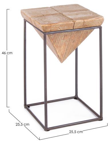 Tabouret triangle en acier noir Pimy - Lot de 2 - Photo n°3; ?>