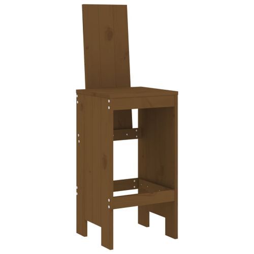 Tabourets 2 pcs marron miel 40x42x120 cm bois massif de pin - Photo n°3; ?>