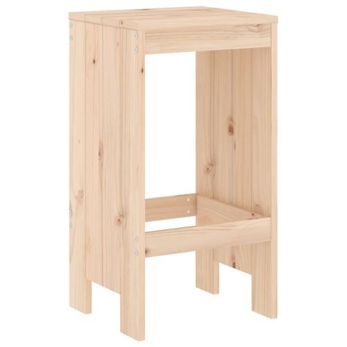 Tabourets de bar 2 pcs 40x36x75 cm bois massif de pin - Photo n°3; ?>